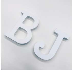 Laser cutted letters J.B.